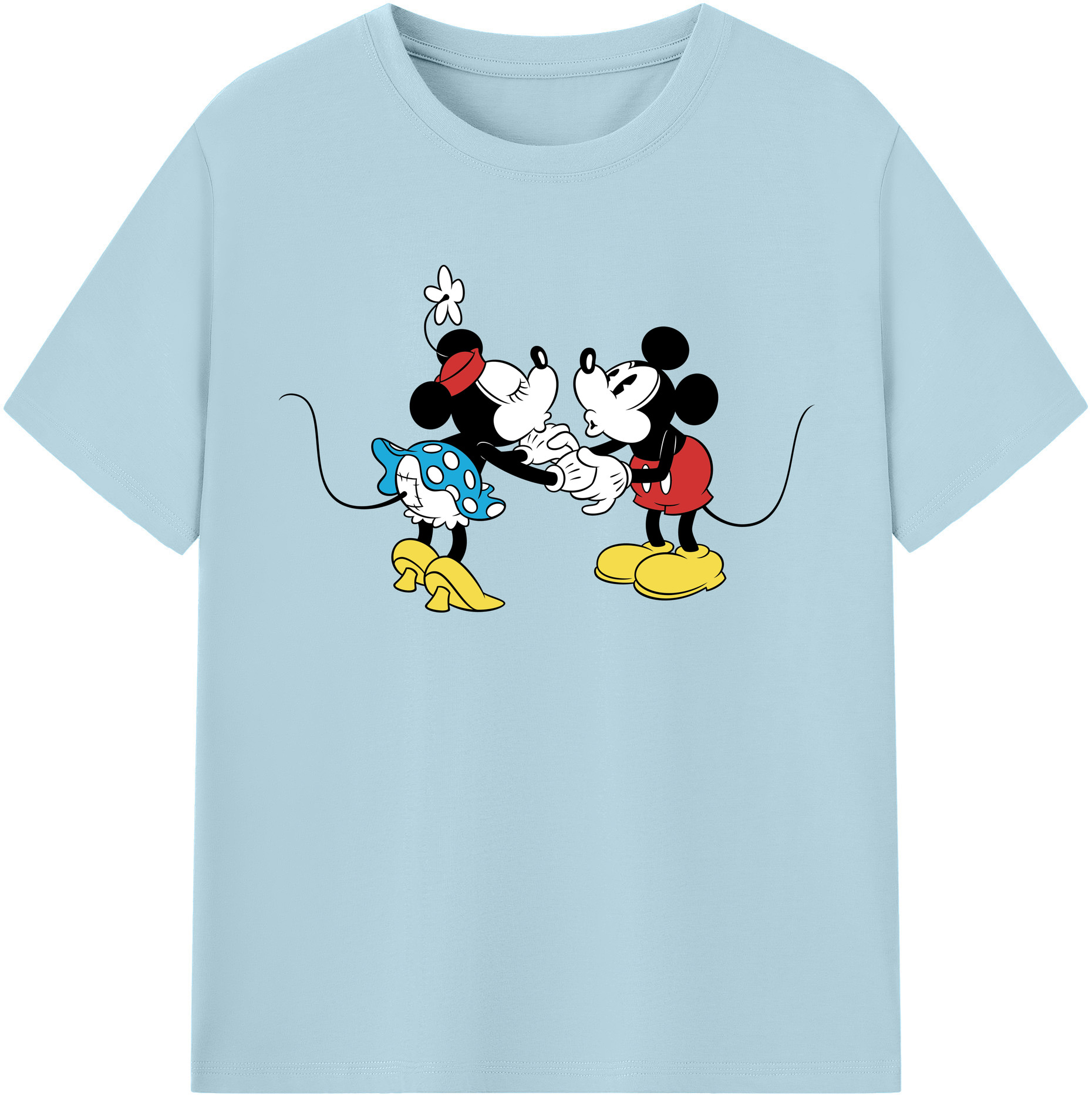 （画像用） ミッキーマウス Mickey Mouse 綿100％半袖Tシャツ（フロントプリント）